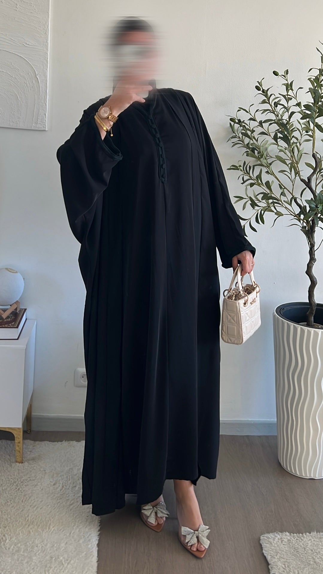 ENSEMBLE KIMONO/SOUS ABAYA PAPILLON